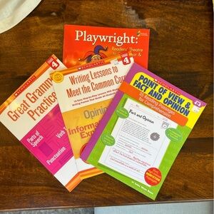 4 Homeschool Activity Book Bundle- Grammar Practice, Playwright, Common Core